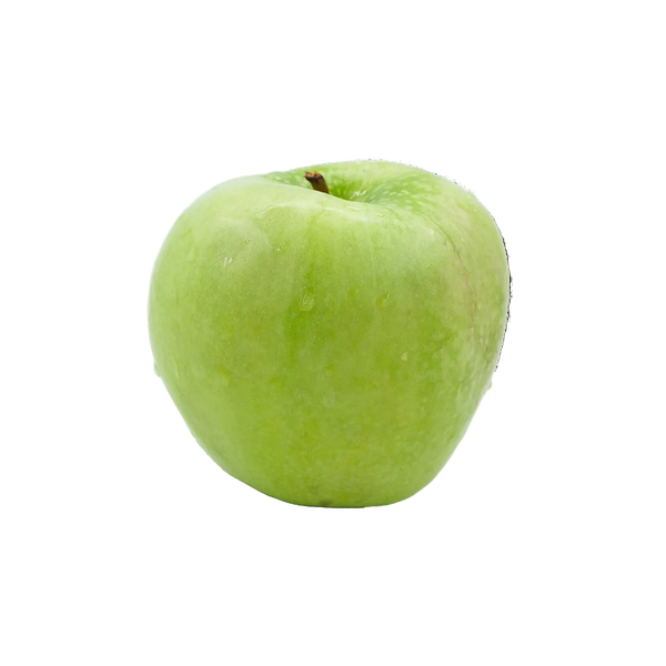 Green apple on a white background