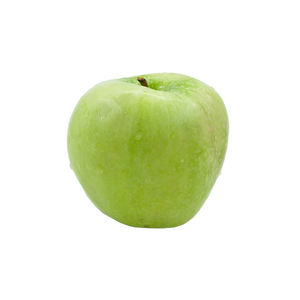 Green apple on a white background